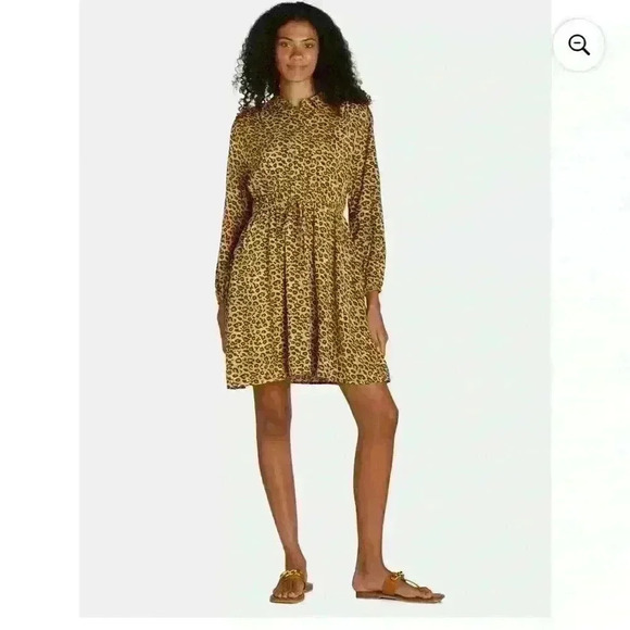 Time and Tru Dresses & Skirts - Time and Tru NWT size Large shirt dress in leopard print. 🐆